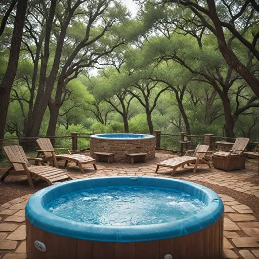Texas camping destinations offering hot tubs and spa-like amenities for a luxurious escape